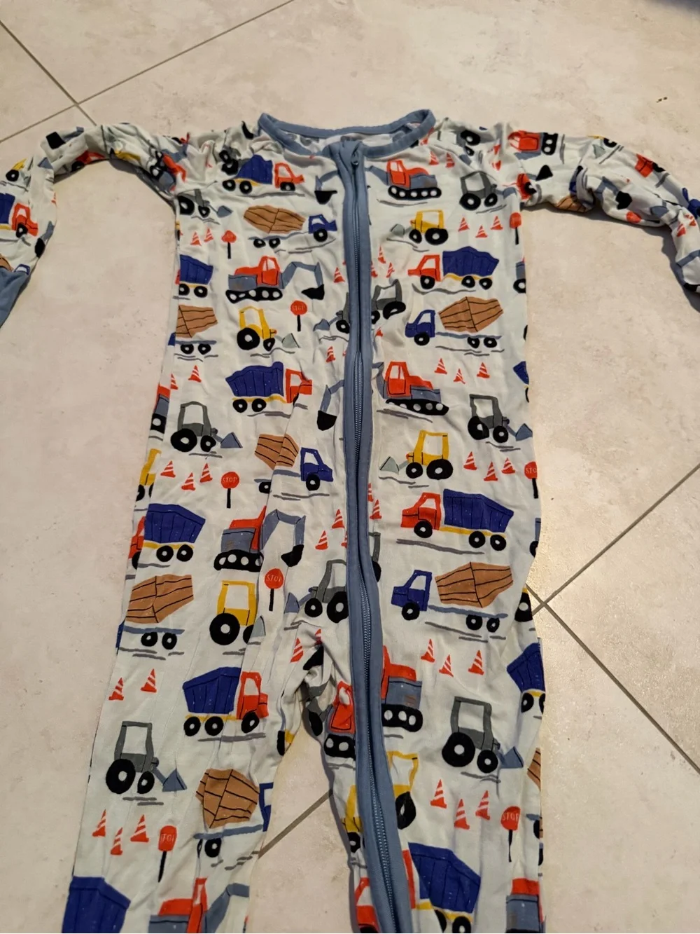 Little Sleepies Construction Vehicles Kids One-Piece Pajamas